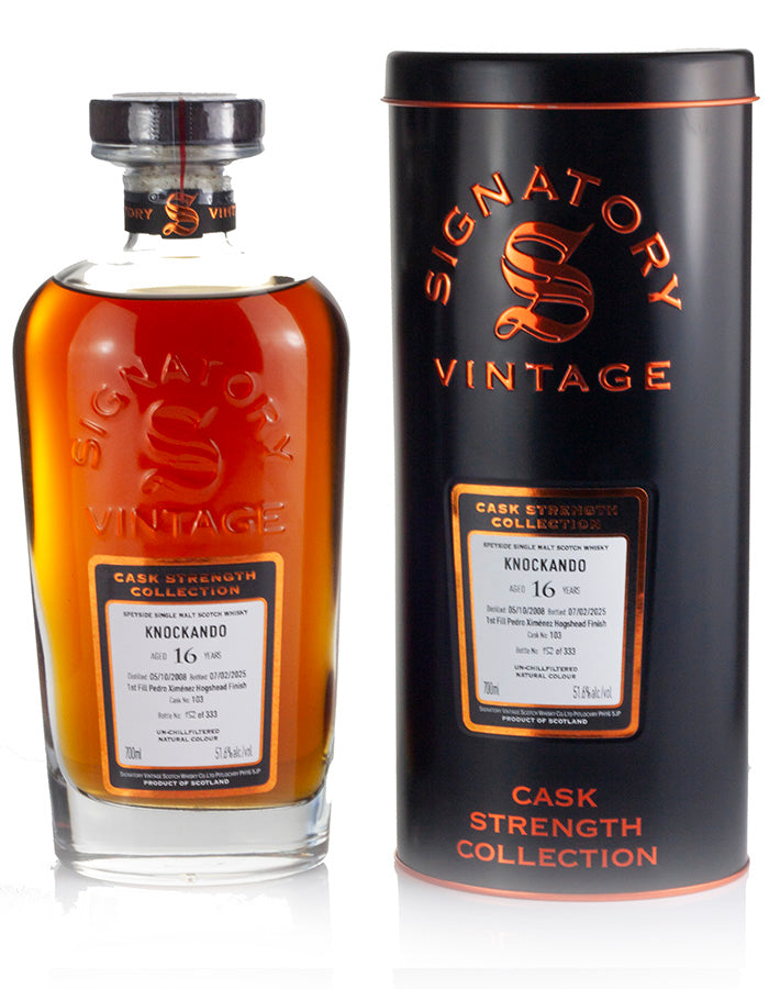 Knockando 16 Year Old 2008 Signatory Cask Strength #103