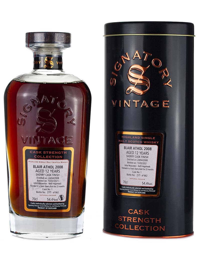 Blair Athol 12 Year Old 2008 Signatory Cask Strength