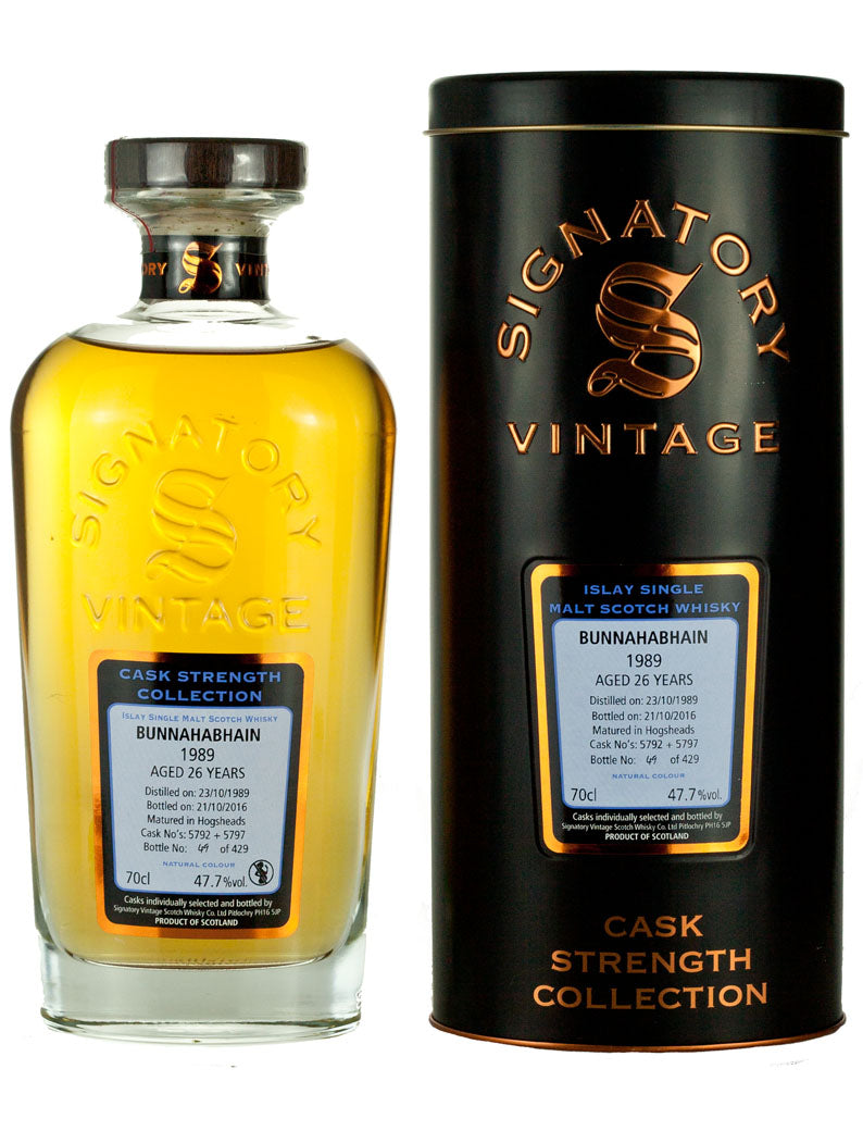 Bunnahabhain 26 Year Old 1989 Signatory Cask Strength