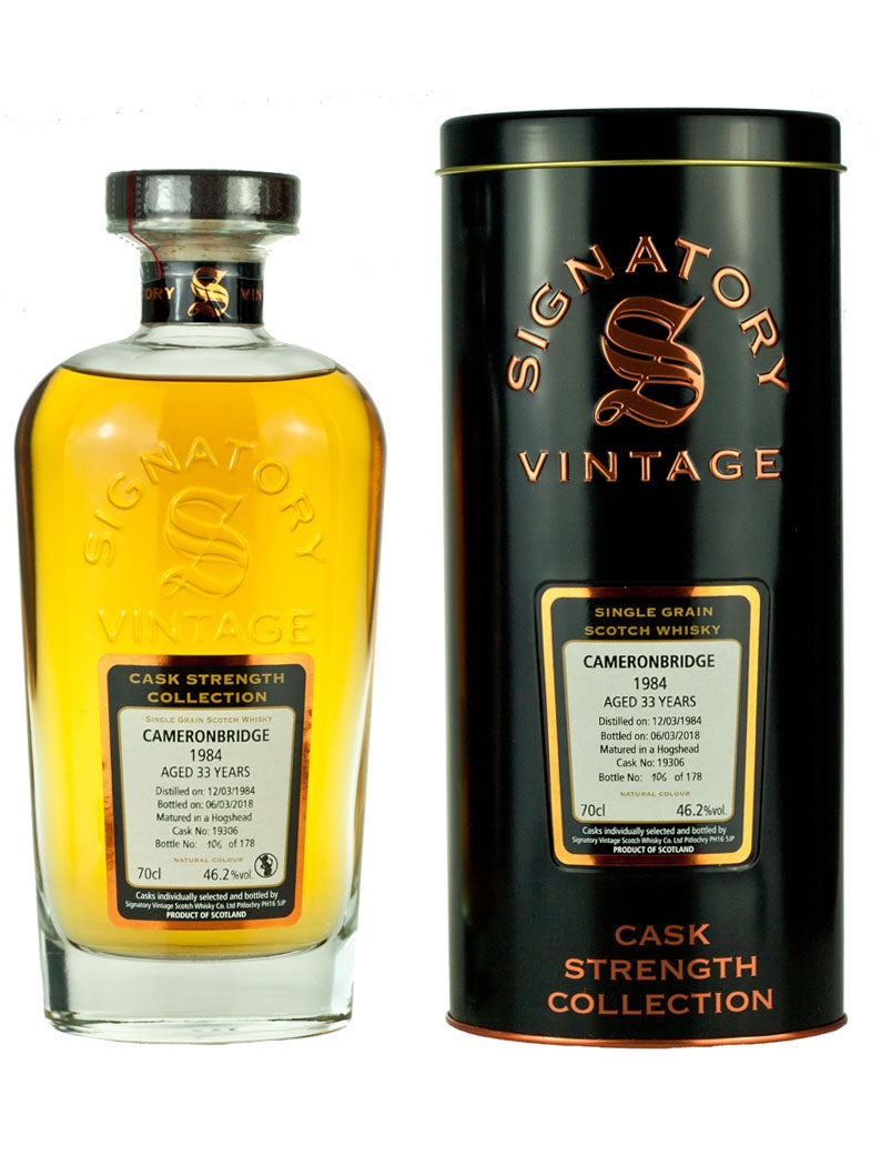 Cameronbridge 33 Year Old 1984 Signatory Cask Strength