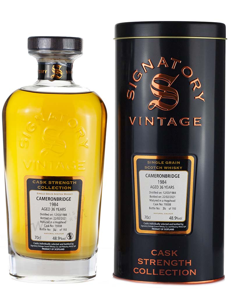 Cameronbridge 36 Year Old 1984 Signatory Cask Strength