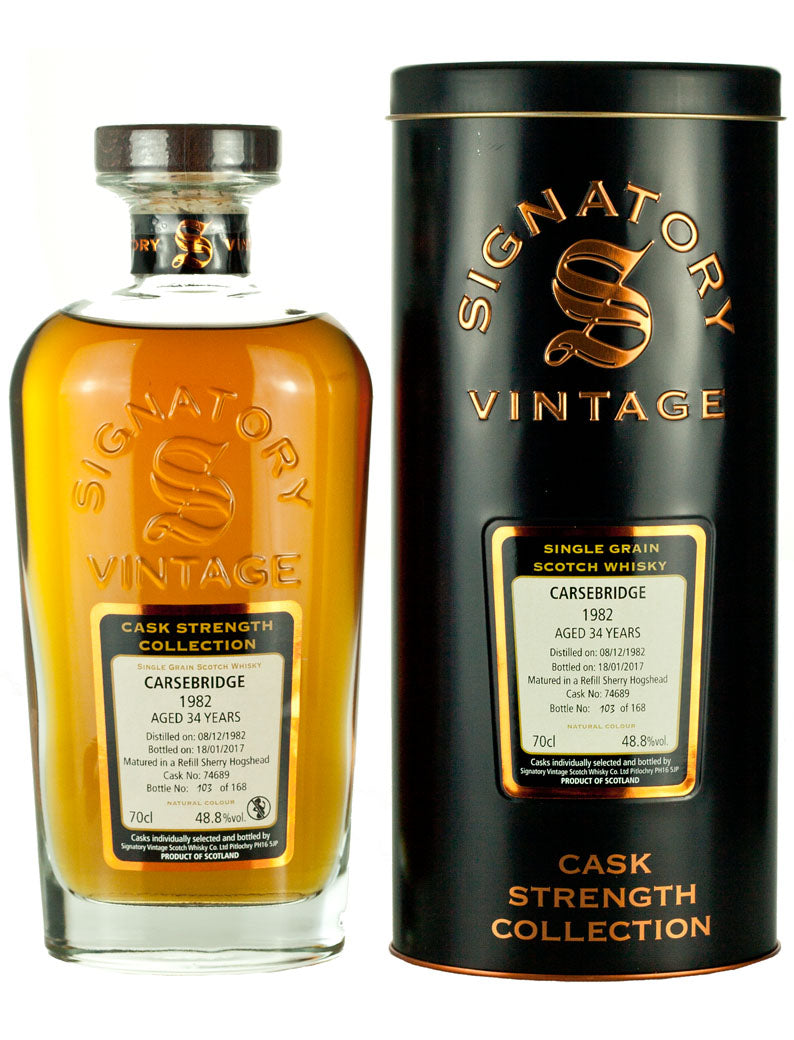 Carsebridge 34 Year Old 1982 Signatory Cask Strength