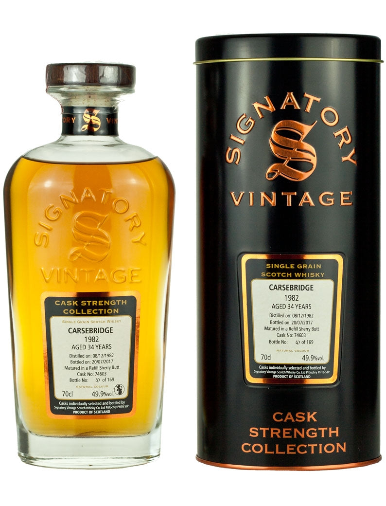 Carsebridge 34 Year Old 1982 Signatory Cask Strength