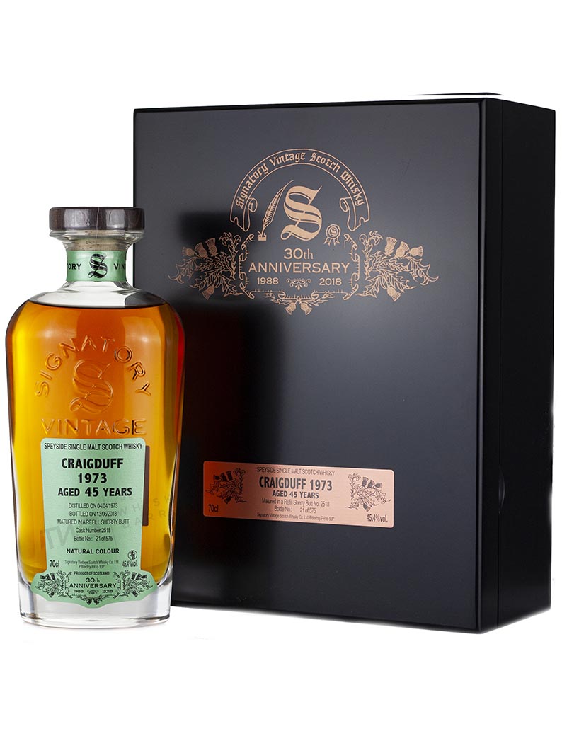 Craigduff 45 Year Old 1973 Signatory 30th Anniversary