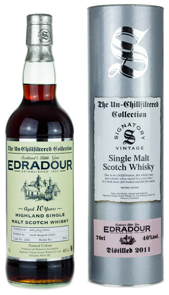 Edradour 10 Year Old 2011 Signatory Un-Chillfiltered