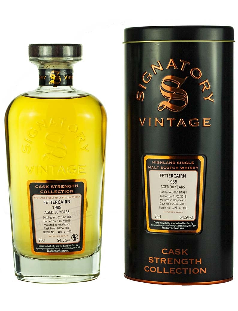 Fettercairn 30 Year Old 1988 Signatory Cask Strength