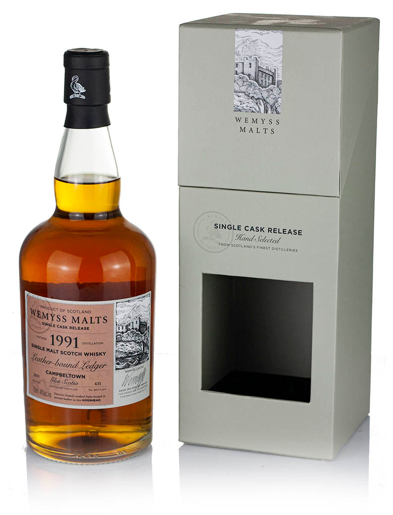 Glen Scotia 1991 Leather Bound Ledger Wemyss