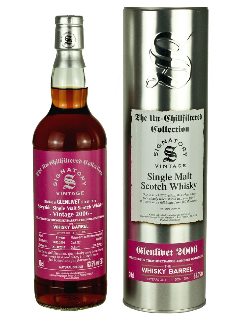 Glenlivet 11 Year Old 2006 Signatory 10th Anniversary