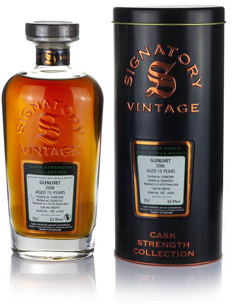 Glenlivet 15 Year Old 2006 Signatory Cask Strength