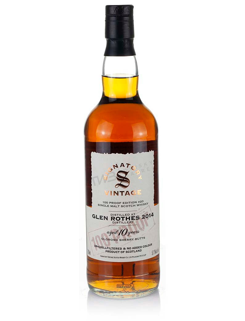 Glenrothes 10 Year Old 2014 Signatory 100-Proof Edition #20