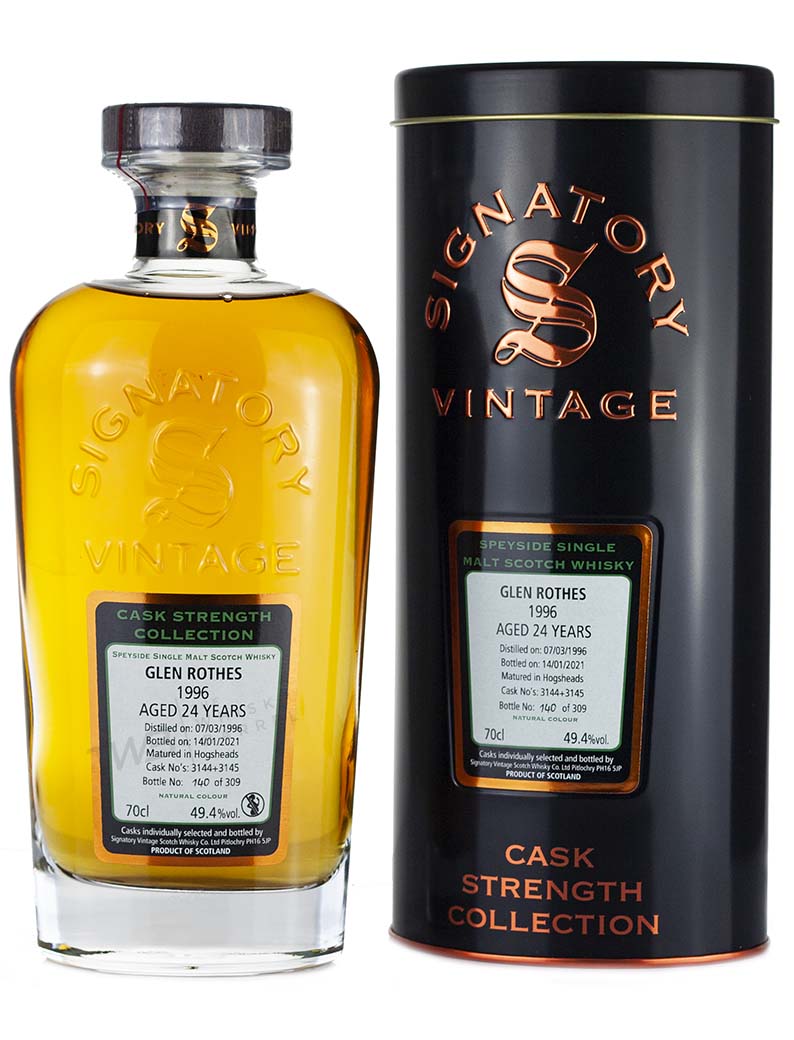 Glenrothes 24 Year Old 1996 Signatory Cask Strength