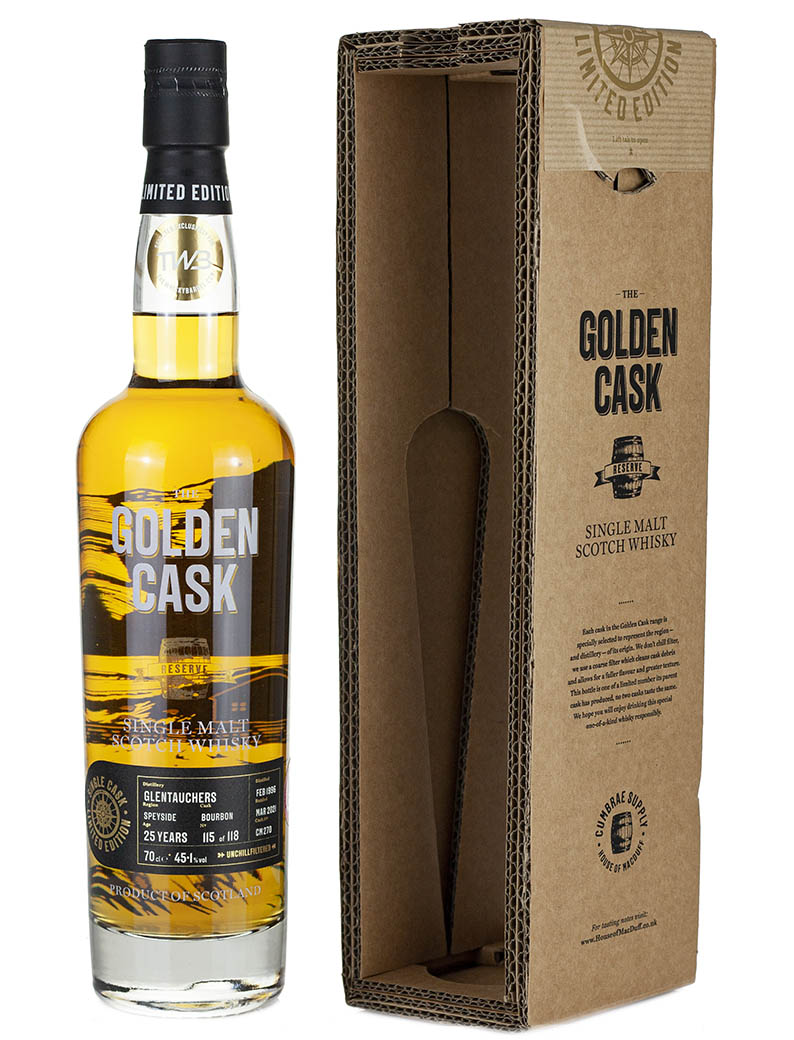 Glentauchers 25 Year Old 1996 The Golden Cask Exclusive