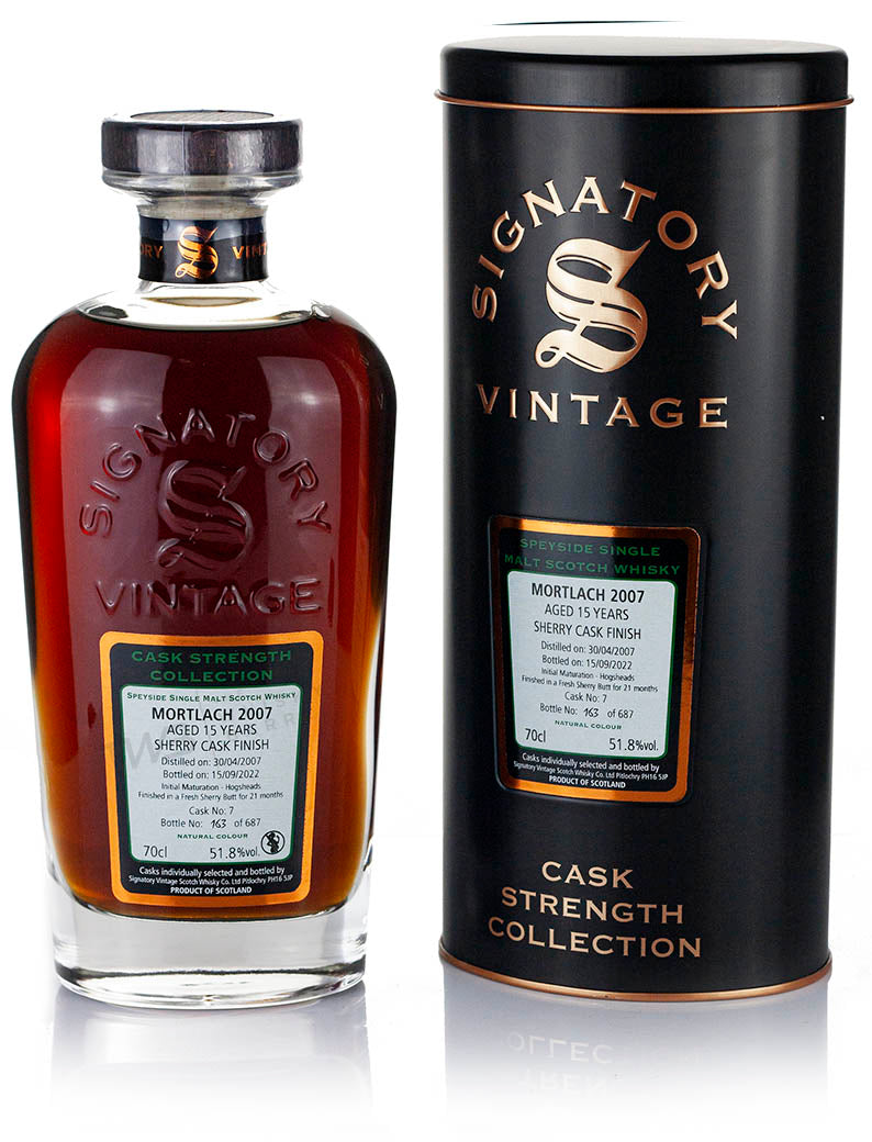 Mortlach 15 Year Old 2007 Signatory Cask Strength