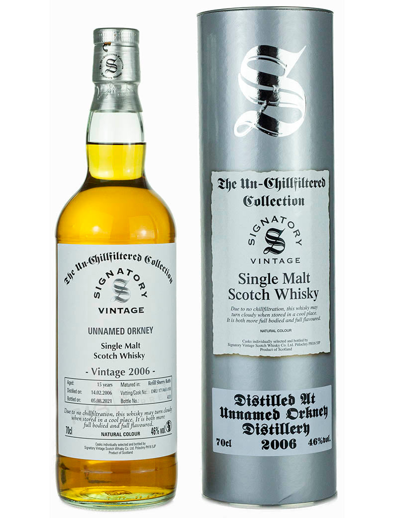 Mystery Malt Unnamed Orkney 15 Year Old 2006 Signatory Un-Chillfiltered