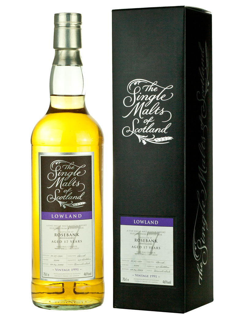 Rosebank 17 Year Old 1991 Malts of Scotland