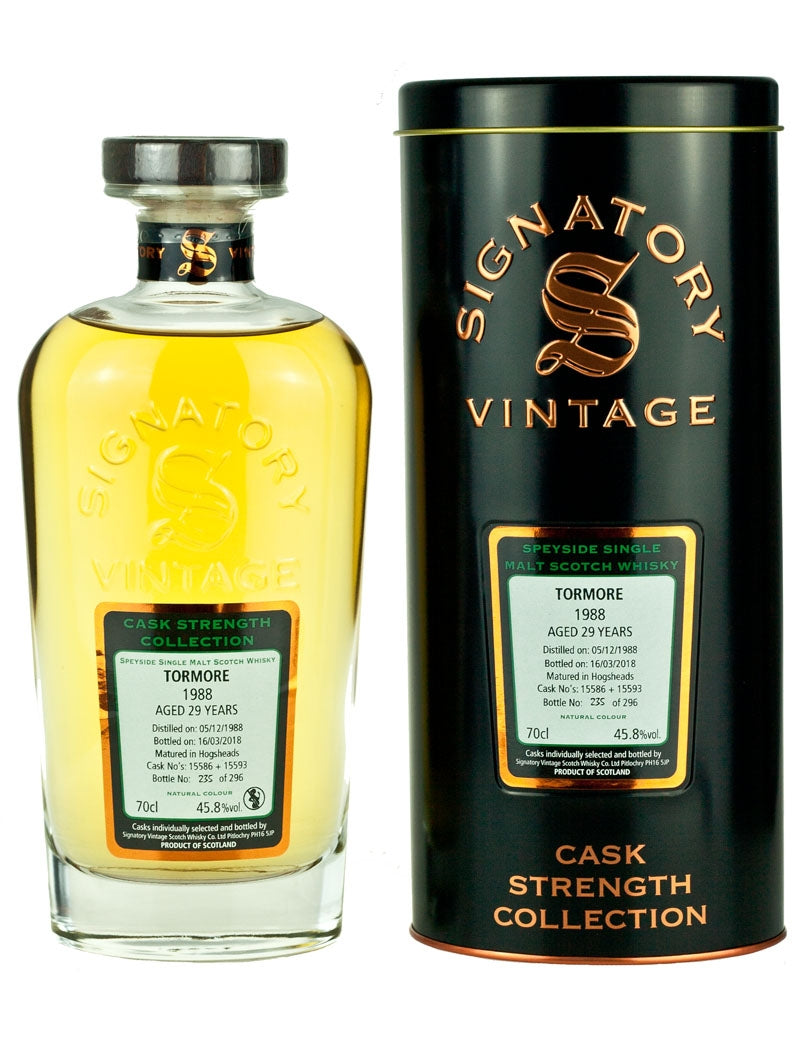 Tormore 29 Year Old 1988 Signatory Cask Strength